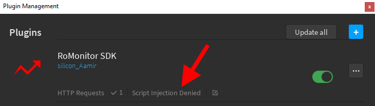 Disabled script injection