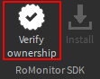 Verify ownership button